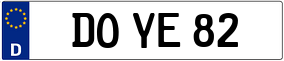 Trailer License Plate